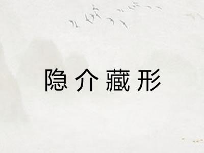 隐介藏形