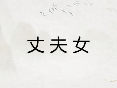 丈夫女