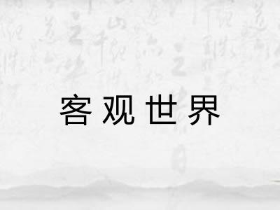 客观世界
