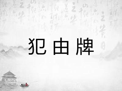 犯由牌