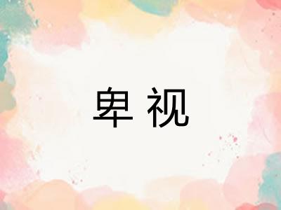 卑视