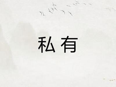 私有