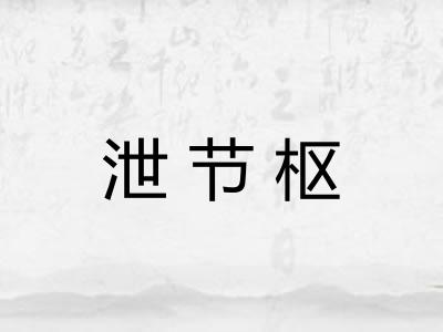 泄节枢