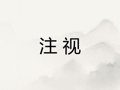 注视