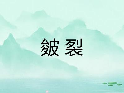 皴裂