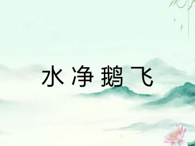 水净鹅飞