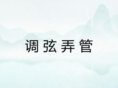 调弦弄管