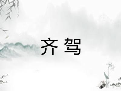 齐驾